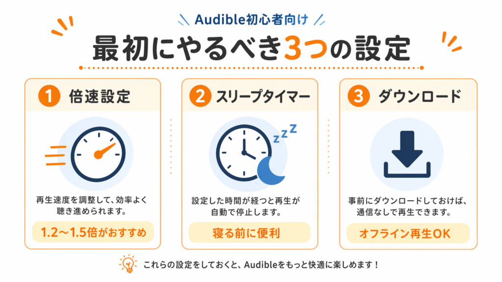 オーディブルの最初にやるべき設定