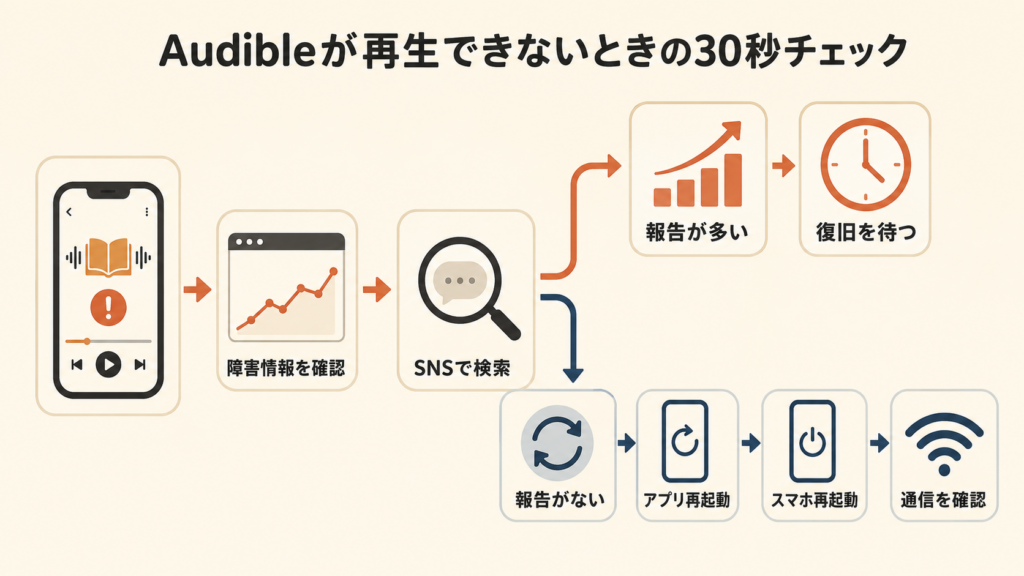 Audible障害切り分けフロー