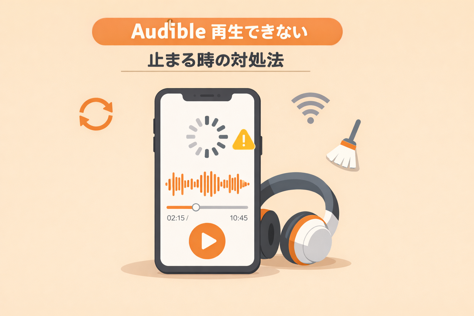 Audibleが再生できない・止まるときの原因と対処法