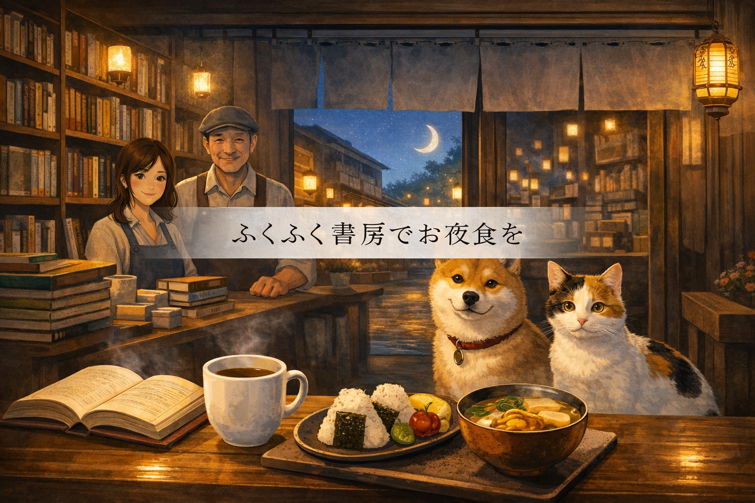 ふくふく書房でお夜食を